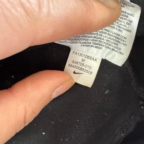 Nike Cardigan Womens Medium Black Dri Fit Twist Wrap Open Pockets - Picture 7 of 12